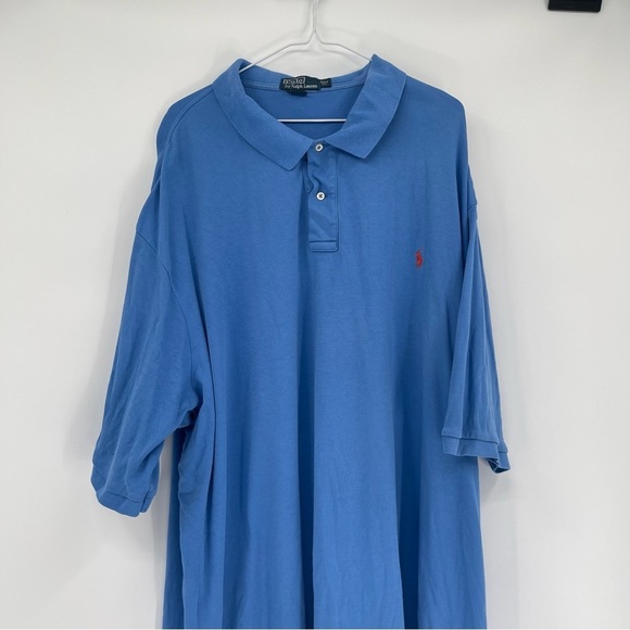 Polo Ralph Lauren Polo Shirt Mens Size 4XLT Blue Red Pony Classic Short Sleeves - Picture 3 of 9